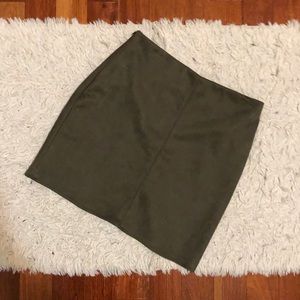 MISSGUIDED: safari green A line skirt